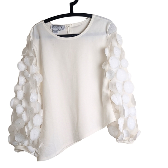 Dorinda Clark-Cole Maximalism Asymmetrical Blouse Statement Sleeves Women's XL - Picture 1 of 10